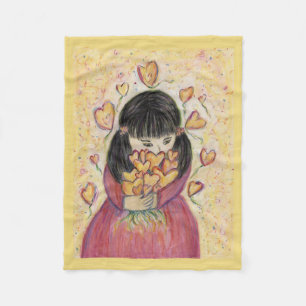 Couverture Polaire Rassembler Coeurs d'Amour Soft Fleece Bébé Blanket