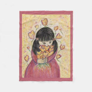 Couverture Polaire Rassembler Coeurs d'Amour Soft Fleece Bébé Blanket