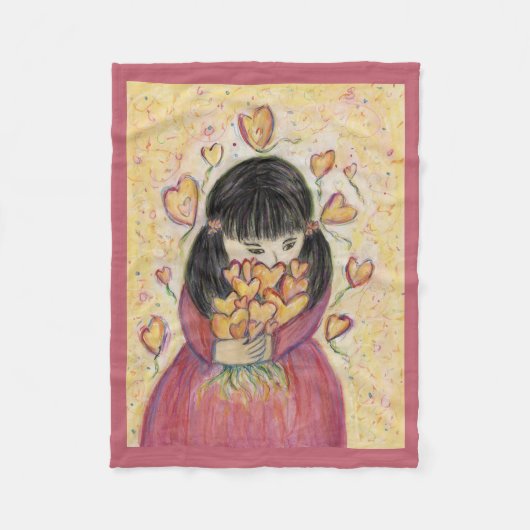 Couverture Polaire Rassembler Coeurs d'Amour Soft Fleece Bébé Blanket (Devant)