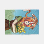 Couverture Polaire Rassembler les fleurs avec un dragon (Devant (Horizontal))