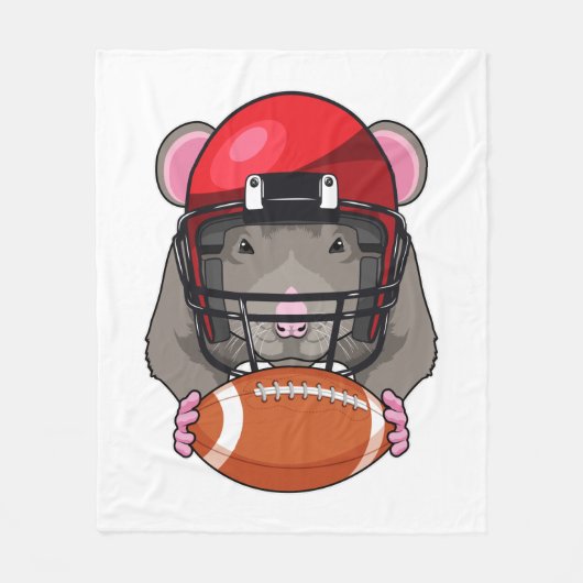 Couverture Polaire Rat au football (Devant)