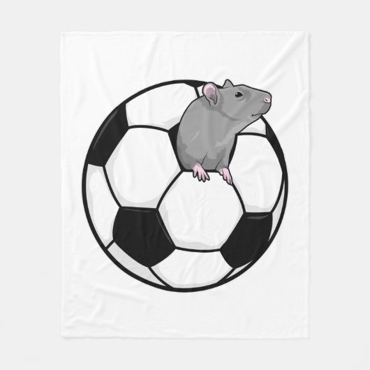 Couverture Polaire Rat avec balle de football (Devant)