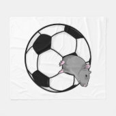 Couverture Polaire Rat avec balle de football (Devant (Horizontal))