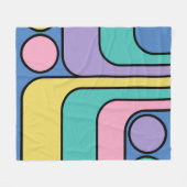 Couverture Polaire Rationalisation Moderne Style rétro Design géométr (Devant (Horizontal))