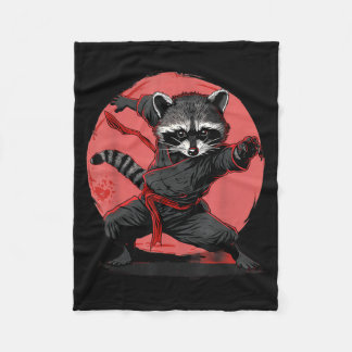 Couverture Polaire Raton Karaté Animal Mma Taekwondo Arts Martiaux