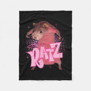 Couverture Polaire Ratz Fun Pink Souris Rat Mème Hommes Femmes Hallow