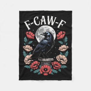 Couverture Polaire Raven Crow F-craw-f Oiseau d'Halloween Fcawf Gothi