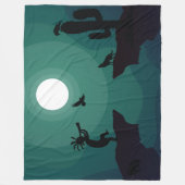 Couverture Polaire Ravens Wolves Animaux Kokopelli Sud-ouest (Devant)