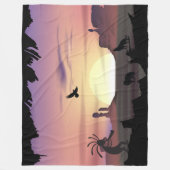 Couverture Polaire Ravens Wolves Animaux Kokopelli Sud-ouest (Devant)