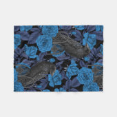Couverture Polaire Ravins et roses bleus (Devant (Horizontal))