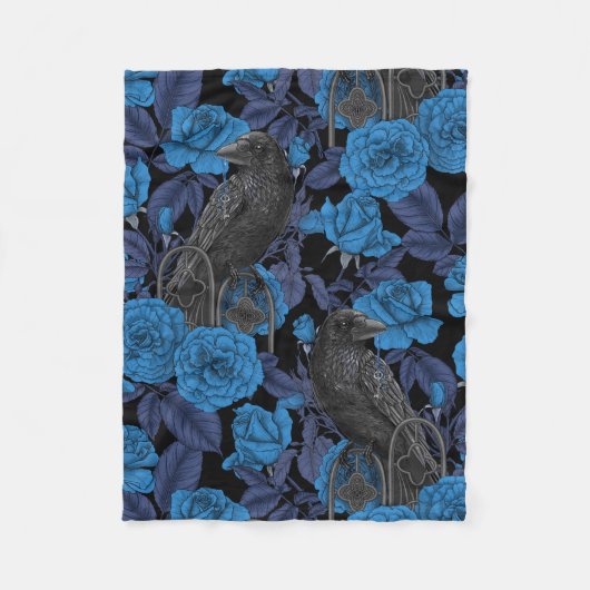 Couverture Polaire Ravins et roses bleus (Devant)