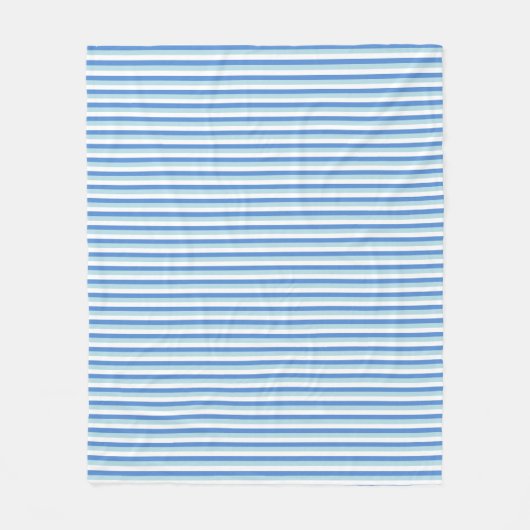 Couverture Polaire Rayé bleu et blanc (Devant)