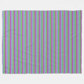Couverture Polaire Rayé de bleu vert violet (Devant (Horizontal))