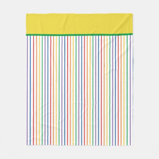 Couverture Polaire Rayé de couleurs arc-en-ciel (Devant)