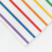 Couverture Polaire Rayé de couleurs arc-en-ciel (Coin)