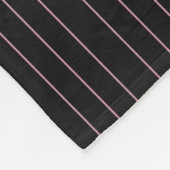 Couverture Polaire rayé noir et rose (Coin)
