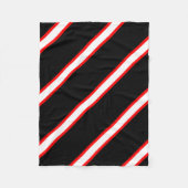 Couverture Polaire Rayé Rouge Blanc et Noir (Devant)