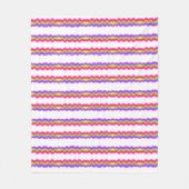 Couverture Polaire Rayon de squiggle arc-en-ciel (Devant)