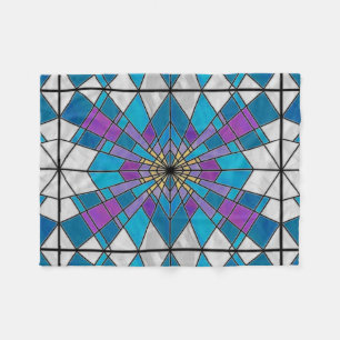 Couverture Polaire Rayon en verre de teint bleu et violet