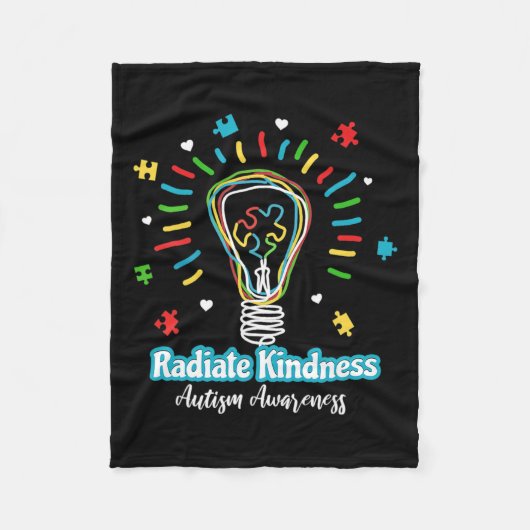 Couverture Polaire Rayonner Kindness Sensibilisation sur l'autisme d' (Devant)