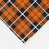 Couverture Polaire Rayure blanche d'automne de citrouille/noire (Coin)