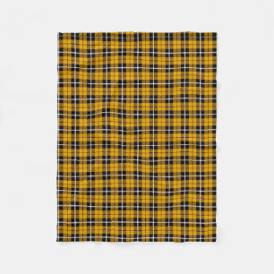 Couverture Polaire Rayure blanche/noire d'or/jaune