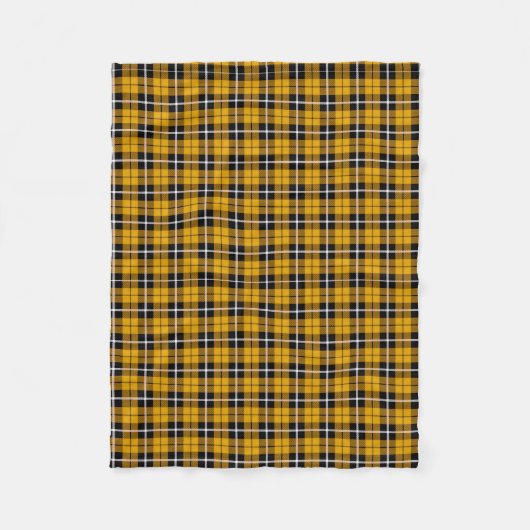 Couverture Polaire Rayure blanche/noire d'or/jaune (Devant)