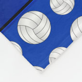 Couverture Polaire Rayure bleue de volleyballs bleus nommés faits sur (Coin)