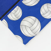 Couverture Polaire Rayure bleue de volleyballs bleus nommés faits sur (Coin)