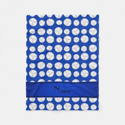 Couverture Polaire Rayure bleue de volleyballs bleus nommés faits sur (Devant)