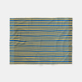 Couverture Polaire Rayure bleue et jaune (Devant (Horizontal))