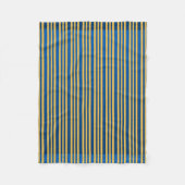 Couverture Polaire Rayure bleue et jaune (Devant)