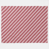 Couverture Polaire Rayure classique de canne à bonbon (Devant (Horizontal))