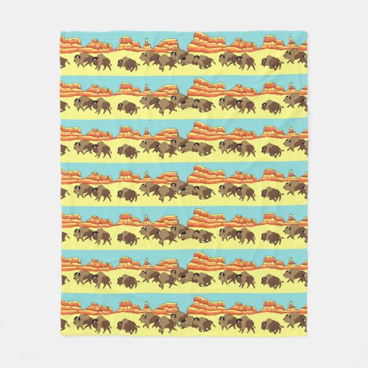 Couverture Polaire Rayure de Buffalo de sud-ouest (Devant)