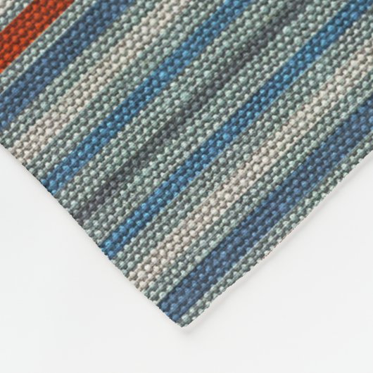 Couverture Polaire Rayure de toile nautique (Coin)