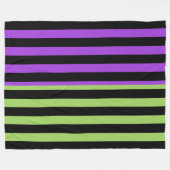 Couverture Polaire Rayure Halloween vert violet & noir (Devant (Horizontal))