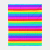 Couverture Polaire Rayure lumineuse d'arc-en-ciel (Devant)