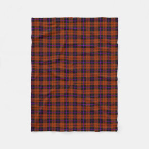 Couverture Polaire Rayure pourpre de citrouille d'automne/noire