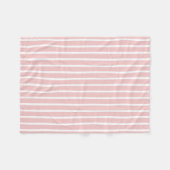 Couverture Polaire Rayure rose et blanc (Devant (Horizontal))