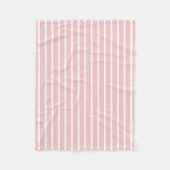 Couverture Polaire Rayure rose et blanc (Devant)