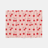 Couverture Polaire Rayure Ruban Cerise (Devant (Horizontal))