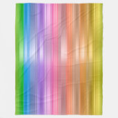 Couverture Polaire Rayures arc-en-ciel (Devant)