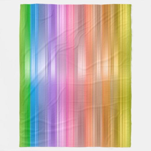 Couverture Polaire Rayures arc-en-ciel (Devant)