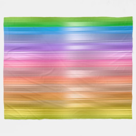 Couverture Polaire Rayures arc-en-ciel (Devant (Horizontal))