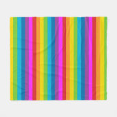 Couverture Polaire Rayures arc-en-ciel (Devant (Horizontal))