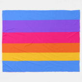 Couverture Polaire Rayures arc-en-ciel (Devant (Horizontal))