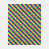 Couverture Polaire Rayures Arc-en-Ciel - Plaid en Laine (Devant)