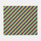 Couverture Polaire Rayures Arc-en-Ciel - Plaid en Laine (Devant (Horizontal))