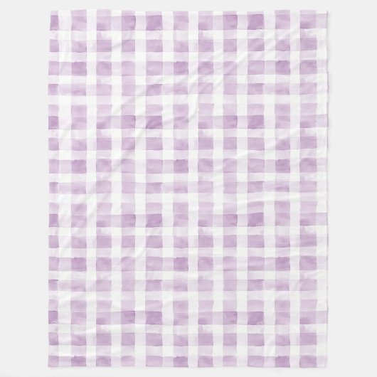 Couverture Polaire Rayures blanches violettes (Devant)