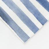 Couverture Polaire Rayures Bleu Blanc  (Coin)